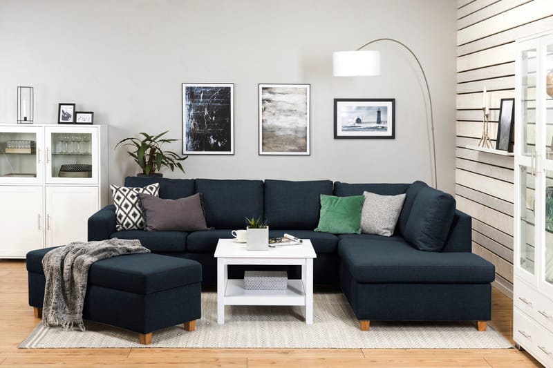 Jalkarahi Nevada säilytyksellä 120x50 - Tummansininen - Huonekalut - Tuoli & nojatuoli - Jakkara & jalkarahi - Rahi