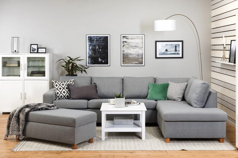 Jalkarahi Nevada säilytyksellä 120x50 - Vaaleanharmaa - Huonekalut - Tuoli & nojatuoli - Jakkara & jalkarahi - Rahi