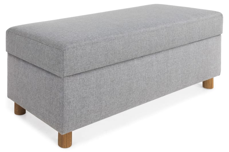 Jalkarahi Nevada säilytyksellä 120x50, Vaaleanharmaa