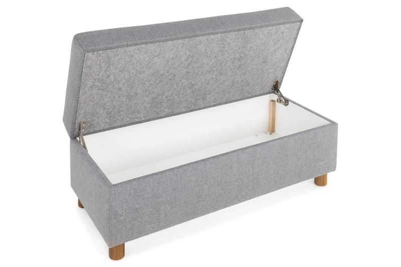 Jalkarahi Nevada säilytyksellä 120x50 - Vaaleanharmaa - Huonekalut - Tuoli & nojatuoli - Jakkara & jalkarahi - Rahi