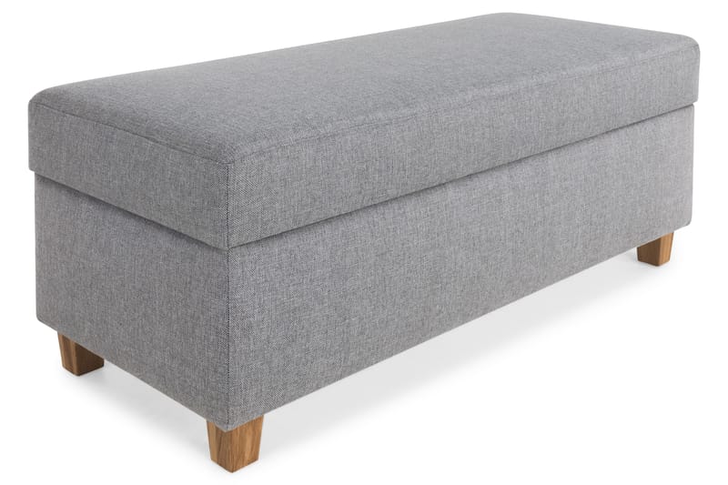 Jalkarahi Nevada säilytyksellä 120x50, Vaaleanharmaa