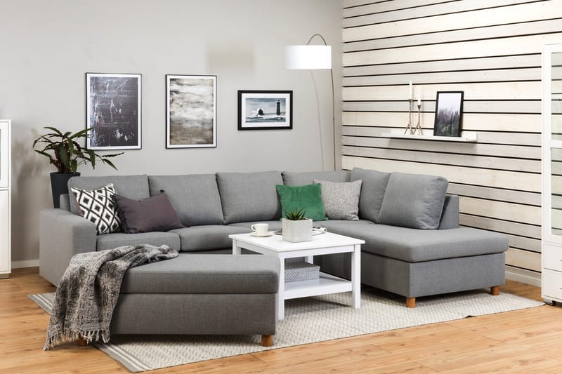 Jalkarahi Nevada säilytyksellä 120x50 - Vaaleanharmaa - Huonekalut - Tuoli & nojatuoli - Jakkara & jalkarahi - Rahi