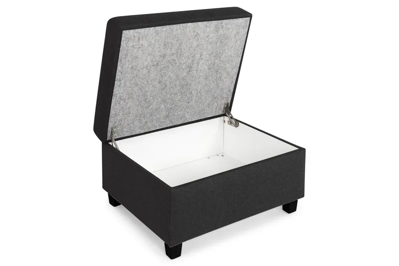 Jalkarahi Nevada säilytyksellä 80x65 - Antrasiitti - Huonekalut - Tuoli & nojatuoli - Jakkara & jalkarahi - Rahi