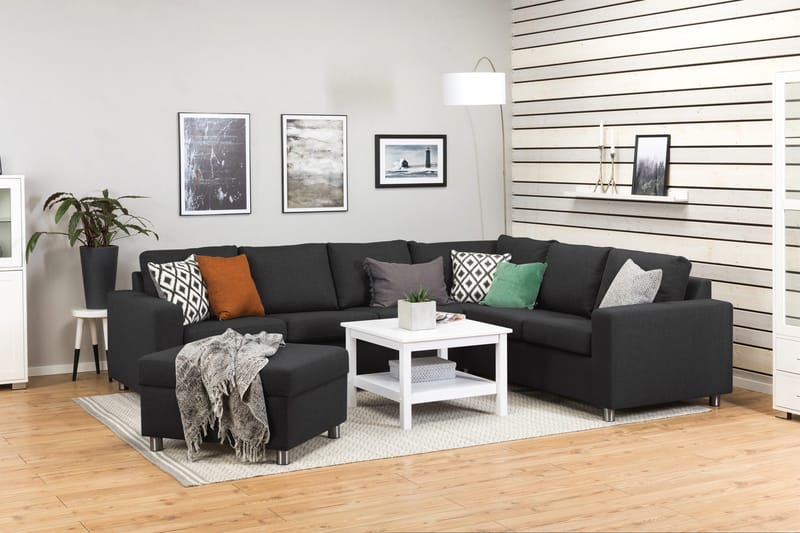 Jalkarahi Nevada säilytyksellä 80x65 - Antrasiitti - Huonekalut - Tuoli & nojatuoli - Jakkara & jalkarahi - Rahi