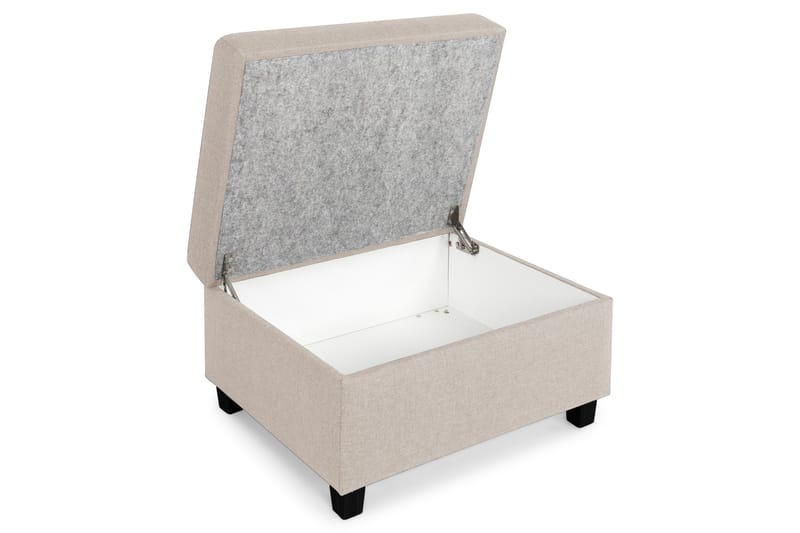 Jalkarahi Nevada säilytyksellä 80x65 - Beige - Huonekalut - Tuoli & nojatuoli - Jakkara & jalkarahi - Rahi