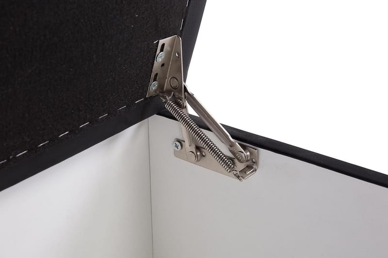 Jalkarahi Nevada säilytyksellä 80x65 - Musta Keinonahka - Huonekalut - Tuoli & nojatuoli - Jakkara & jalkarahi - Rahi