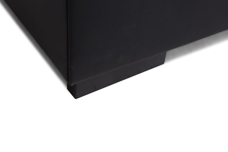 Jalkarahi Nevada säilytyksellä 80x65 - Musta Keinonahka - Huonekalut - Tuoli & nojatuoli - Jakkara & jalkarahi - Rahi