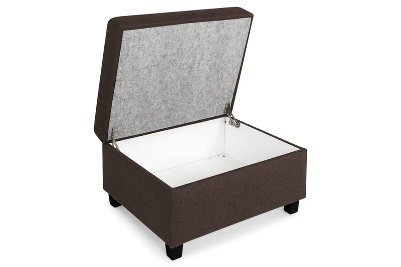 Jalkarahi Nevada säilytyksellä 80x65 - Ruskea - Huonekalut - Tuoli & nojatuoli - Jakkara & jalkarahi - Rahi