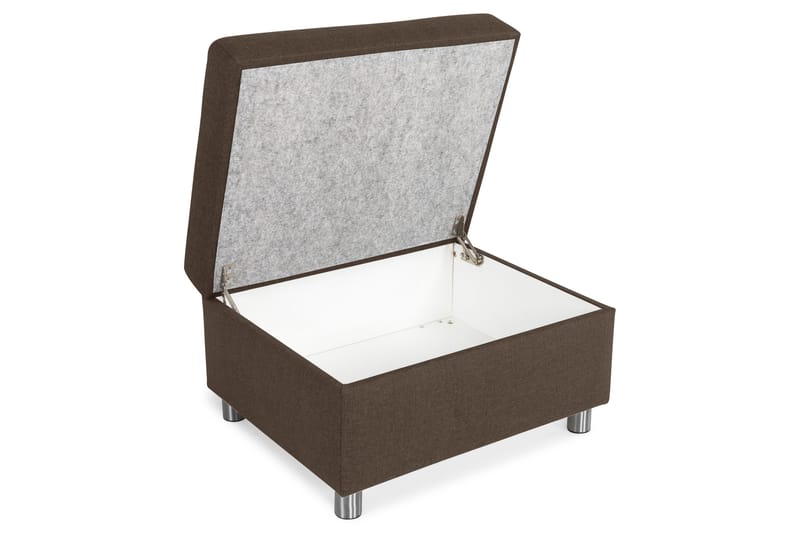 Jalkarahi Nevada säilytyksellä 80x65 - Ruskea - Huonekalut - Tuoli & nojatuoli - Jakkara & jalkarahi - Rahi