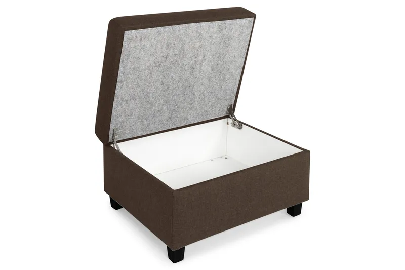 Jalkarahi Nevada säilytyksellä 80x65 - Ruskea - Huonekalut - Tuoli & nojatuoli - Jakkara & jalkarahi - Rahi