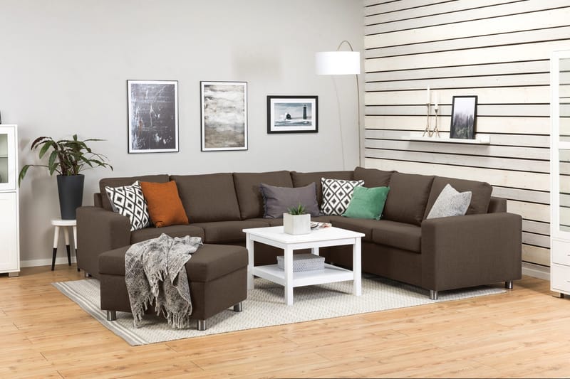 Jalkarahi Nevada säilytyksellä 80x65 - Ruskea - Huonekalut - Tuoli & nojatuoli - Jakkara & jalkarahi - Rahi