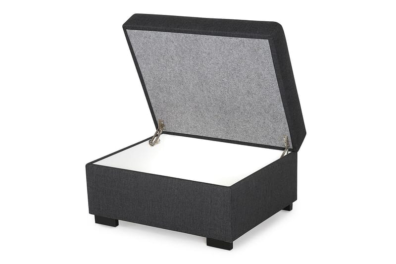 Jalkarahi Nevada säilytyksellä 80x65 - Tummanharmaa - Huonekalut - Tuoli & nojatuoli - Jakkara & jalkarahi - Rahi