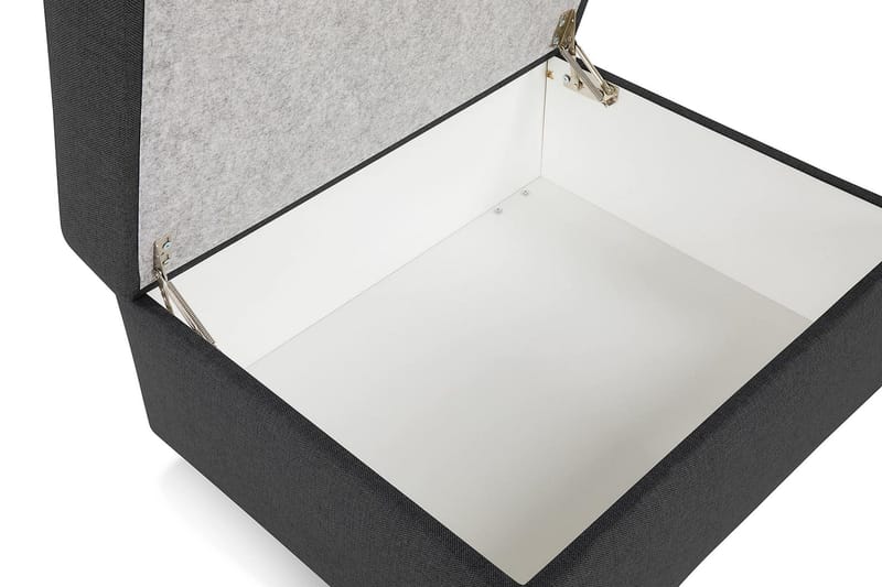 Jalkarahi Nevada säilytyksellä 80x65 - Tummanharmaa - Huonekalut - Tuoli & nojatuoli - Jakkara & jalkarahi - Rahi