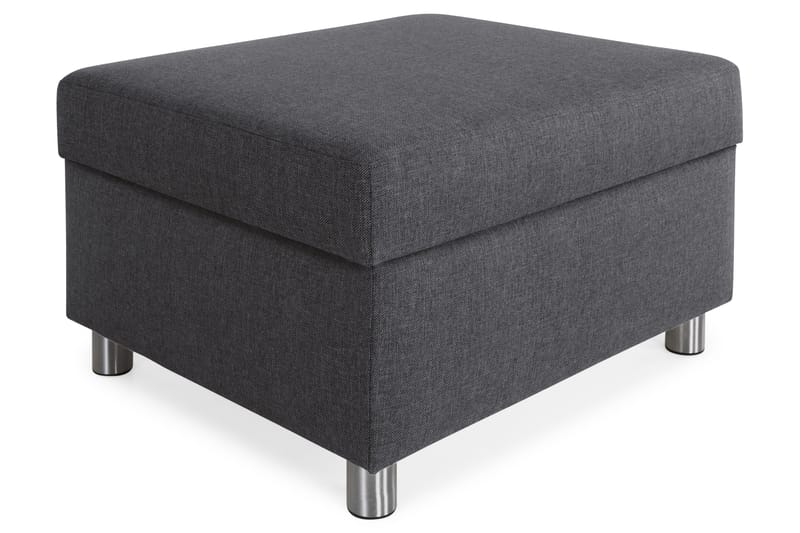 Jalkarahi Nevada säilytyksellä 80x65 - Tummanharmaa - Huonekalut - Tuoli & nojatuoli - Jakkara & jalkarahi - Rahi