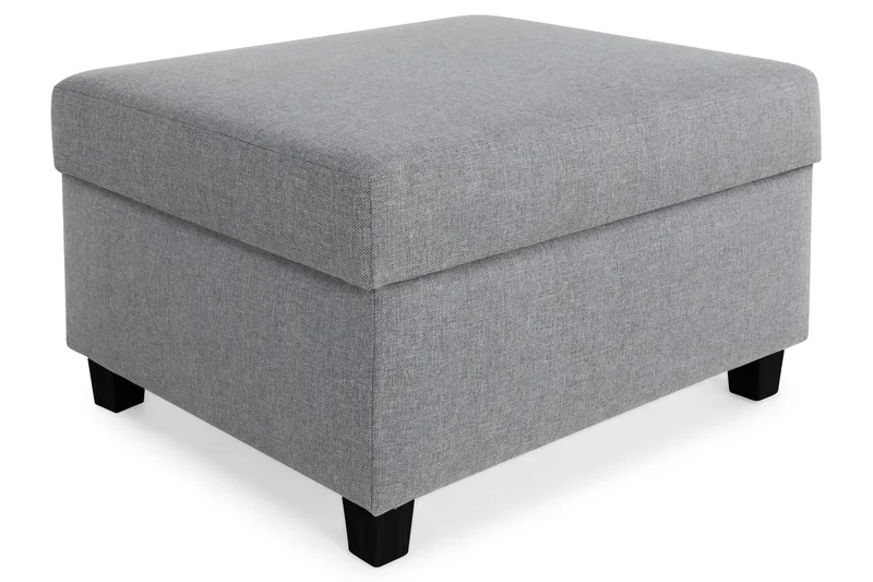 Jalkarahi Nevada säilytyksellä 80x65 - Vaaleanharmaa - Huonekalut - Tuoli & nojatuoli - Jakkara & jalkarahi - Rahi