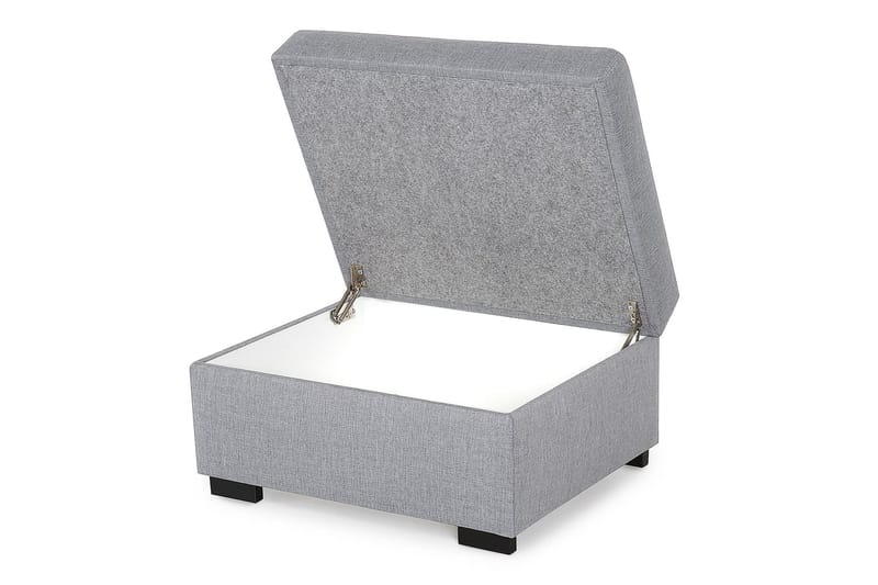 Jalkarahi Nevada säilytyksellä 80x65 - Vaaleanharmaa - Huonekalut - Tuoli & nojatuoli - Jakkara & jalkarahi - Rahi