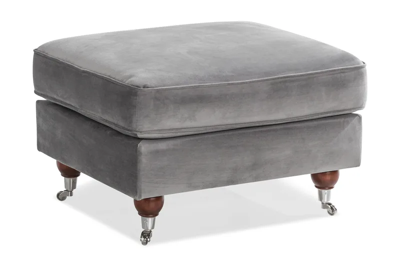 Jalkarahi New Castle - Hopeanharmaa - Huonekalut - Tuoli & nojatuoli - Jakkara & jalkarahi - Rahi