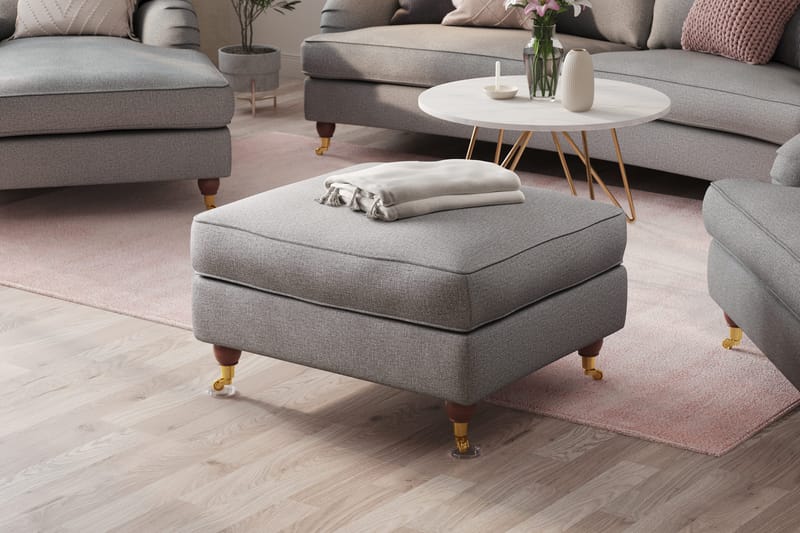 Jalkarahi Oxford Lyx - Harmaa - Huonekalut - Tuoli & nojatuoli - Jakkara & jalkarahi - Rahi