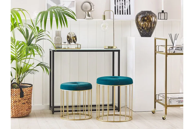 Jalkarahi Stallarp 2-pak - Sininen - Huonekalut - Tuoli & nojatuoli - Jakkara & jalkarahi - Rahi