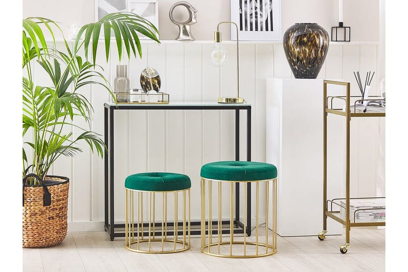 Jalkarahi Stallarp 2-pak - Vihreä - Huonekalut - Tuoli & nojatuoli - Jakkara & jalkarahi - Rahi