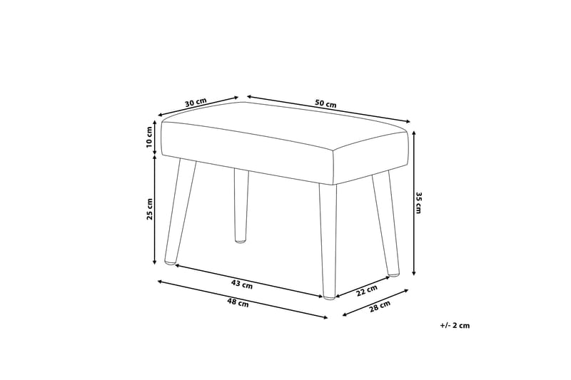 Jalkarahi Takoma 30 | 50 cm - Sininen - Huonekalut - Tuoli & nojatuoli - Jakkara & jalkarahi - Rahi