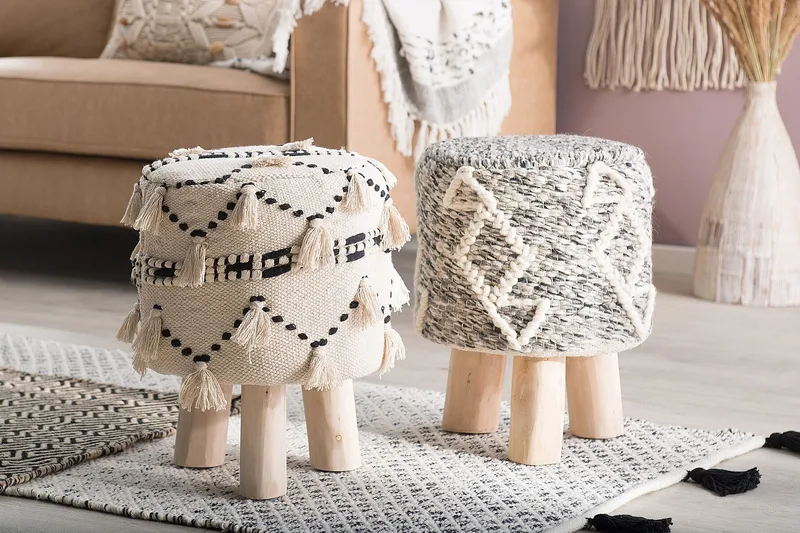 Jalkarahi Vignes - Beige - Huonekalut - Tuoli & nojatuoli - Jakkara & jalkarahi - Rahi