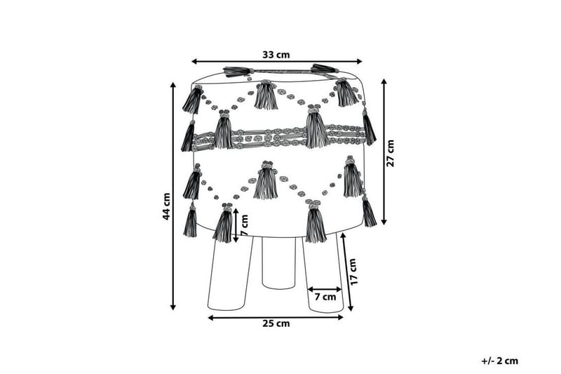 Jalkarahi Vignes - Beige - Huonekalut - Tuoli & nojatuoli - Jakkara & jalkarahi - Rahi
