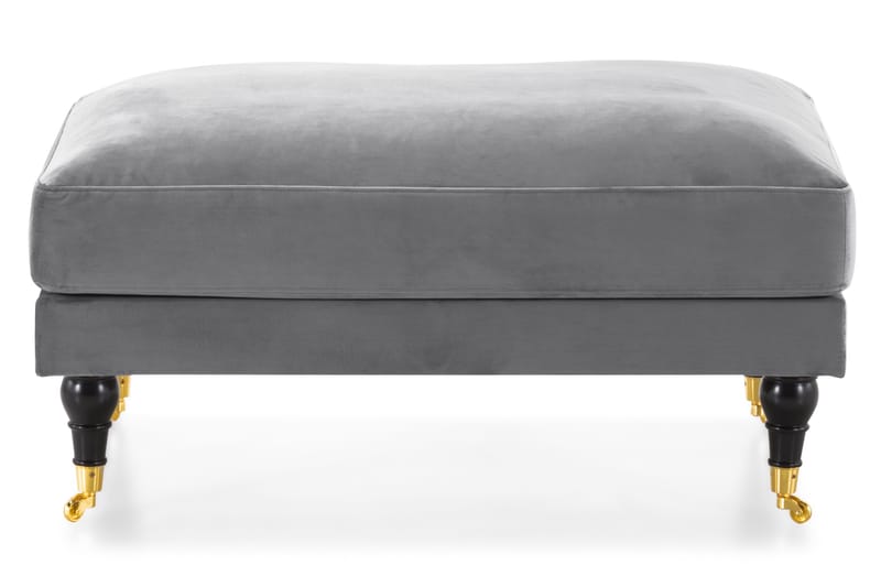 Jalkarahi Webber Sametti - Hopeanharmaa Messinki - Huonekalut - Tuoli & nojatuoli - Jakkara & jalkarahi - Rahi