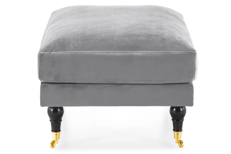 Jalkarahi Webber Sametti - Hopeanharmaa Messinki - Huonekalut - Tuoli & nojatuoli - Jakkara & jalkarahi - Rahi