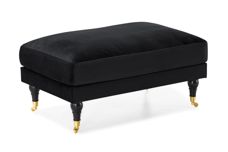 Jalkarahi Webber Sametti - Musta Messinki - Huonekalut - Tuoli & nojatuoli - Jakkara & jalkarahi - Rahi