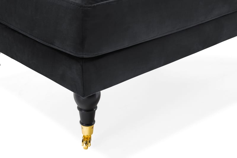 Jalkarahi Webber Sametti - Musta Messinki - Huonekalut - Tuoli & nojatuoli - Jakkara & jalkarahi - Rahi