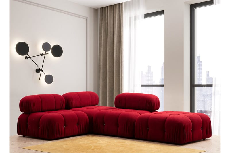 Jalkarahimoduuli Belgin 95 cm - Punainen - Huonekalut - Tuoli & nojatuoli - Jakkara & jalkarahi - Rahi