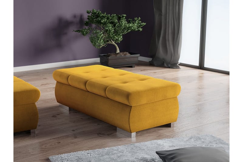 Jalkatuki Cerys 60 cm - Keltainen - Huonekalut - Tuoli & nojatuoli - Jakkara & jalkarahi - Rahi