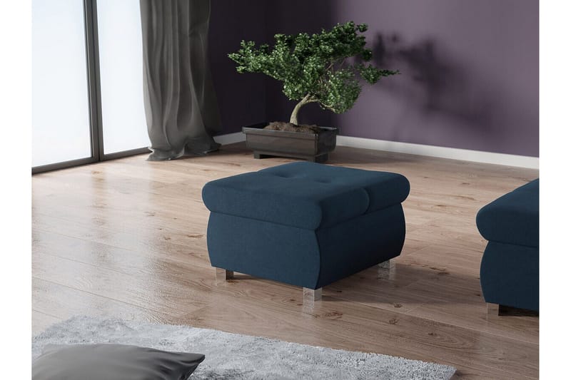 Jalkatuki Cerys 60 cm - Sininen - Huonekalut - Tuoli & nojatuoli - Jakkara & jalkarahi - Rahi