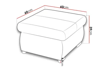 Jalkatuki Cerys 60 cm - Vaaleanpunainen - Huonekalut - Tuoli & nojatuoli - Jakkara & jalkarahi - Rahi