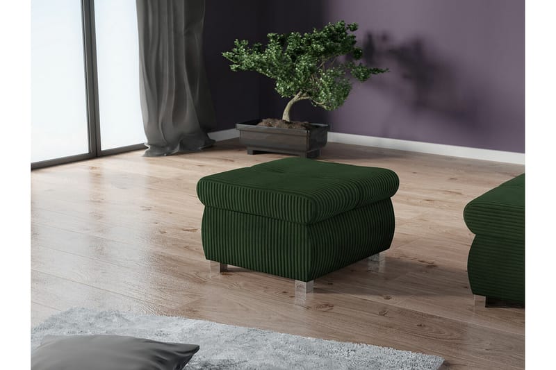 Jalkatuki Cerys 60 cm - Vihreä - Huonekalut - Tuoli & nojatuoli - Jakkara & jalkarahi - Rahi