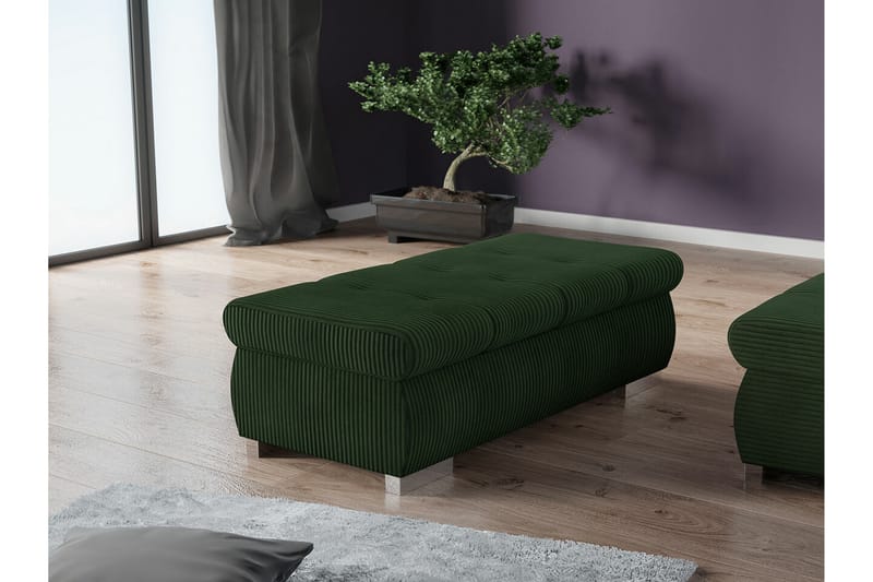 Jalkatuki Cerys 60 cm - Vihreä - Huonekalut - Tuoli & nojatuoli - Jakkara & jalkarahi - Rahi
