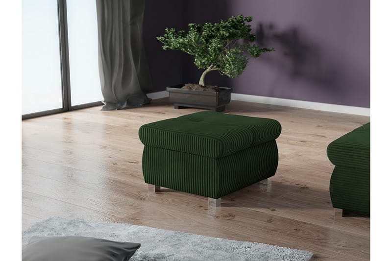 Jalkatuki Cerys 60 cm - Vihreä - Huonekalut - Tuoli & nojatuoli - Jakkara & jalkarahi - Rahi