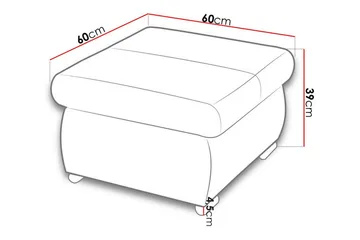 Jalkatuki Cerys 60 cm - Huonekalut - Tuoli & nojatuoli - Jakkara & jalkarahi - Rahi