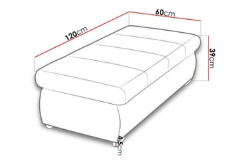 Jalkatuki Cerys 60 cm - Punainen - Huonekalut - Tuoli & nojatuoli - Jakkara & jalkarahi - Rahi