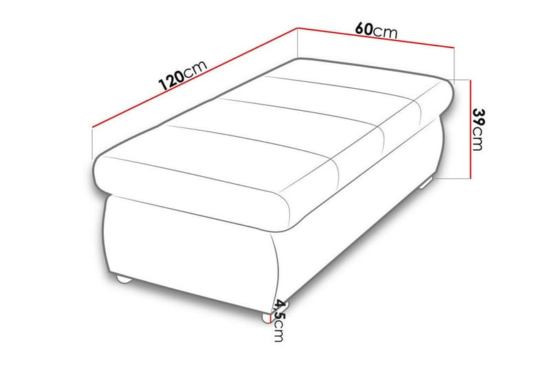 Jalkatuki Kintore 60 cm - Tummanvihreä - Huonekalut - Tuoli & nojatuoli - Jakkara & jalkarahi - Rahi