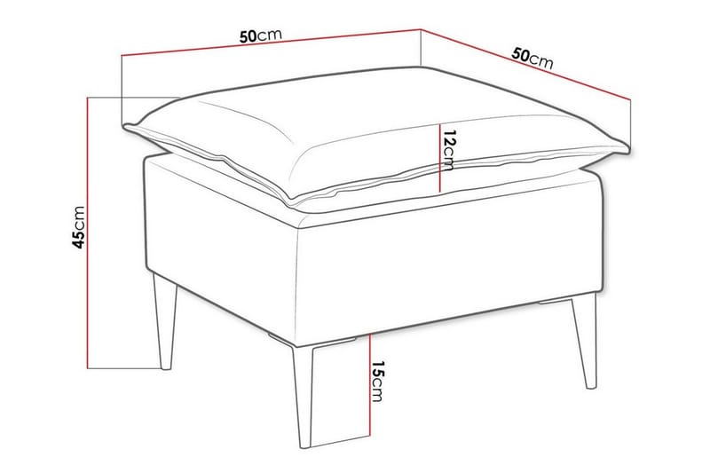Jalkatuki Staffin 50 cm - Keltainen - Huonekalut - Tuoli & nojatuoli - Jakkara & jalkarahi - Rahi