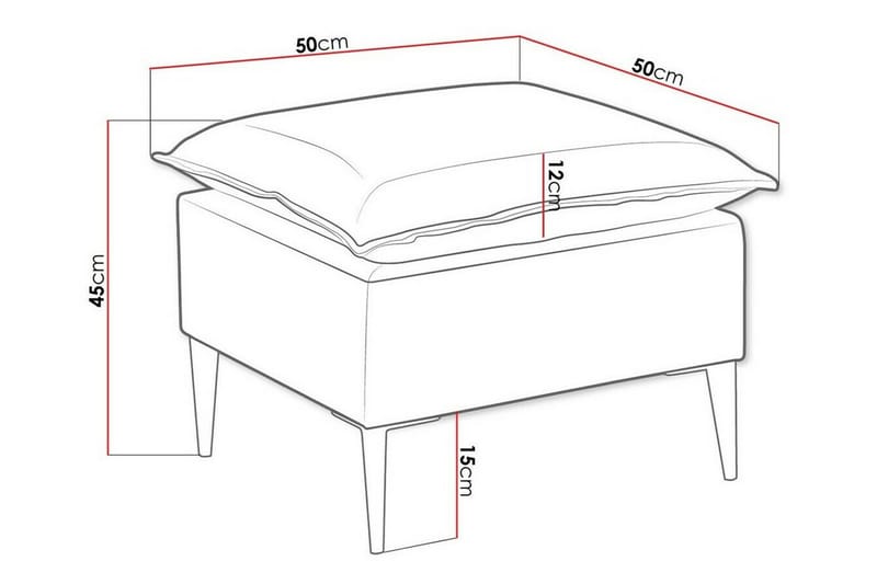 Jalkatuki Staffin 50 cm - Tummanharmaa - Huonekalut - Tuoli & nojatuoli - Jakkara & jalkarahi - Rahi