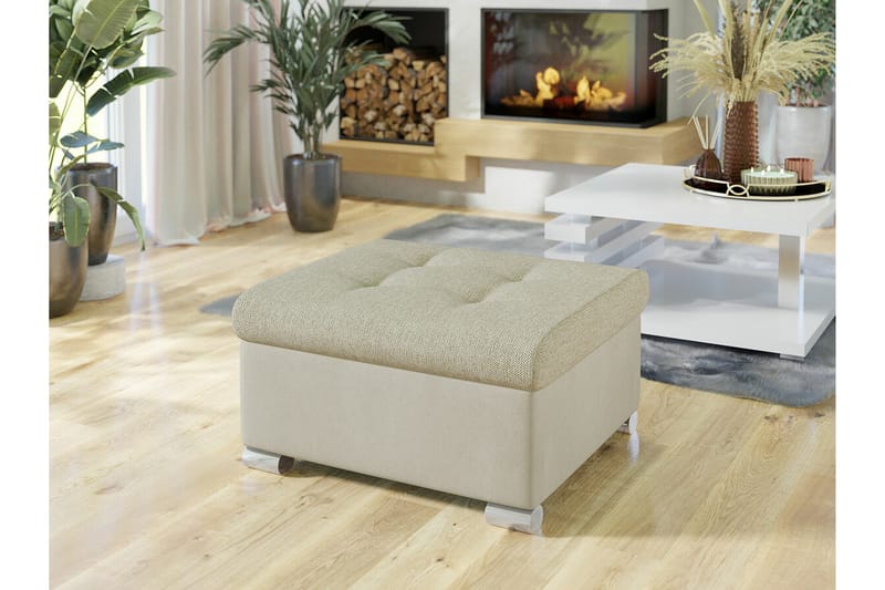 Jalkatuki Trefor 68 cm - Beige - Huonekalut - Tuoli & nojatuoli - Jakkara & jalkarahi - Rahi