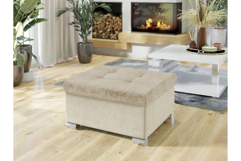 Jalkatuki Trefor 68 cm - Beige - Huonekalut - Tuoli & nojatuoli - Jakkara & jalkarahi - Rahi