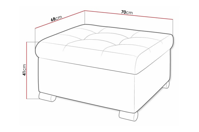 Jalkatuki Trefor 68 cm - Huonekalut - Tuoli & nojatuoli - Jakkara & jalkarahi - Rahi