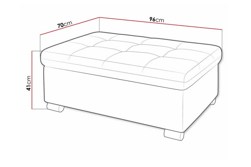 Jalkatuki Trefor 70 cm - Huonekalut - Tuoli & nojatuoli - Jakkara & jalkarahi - Rahi