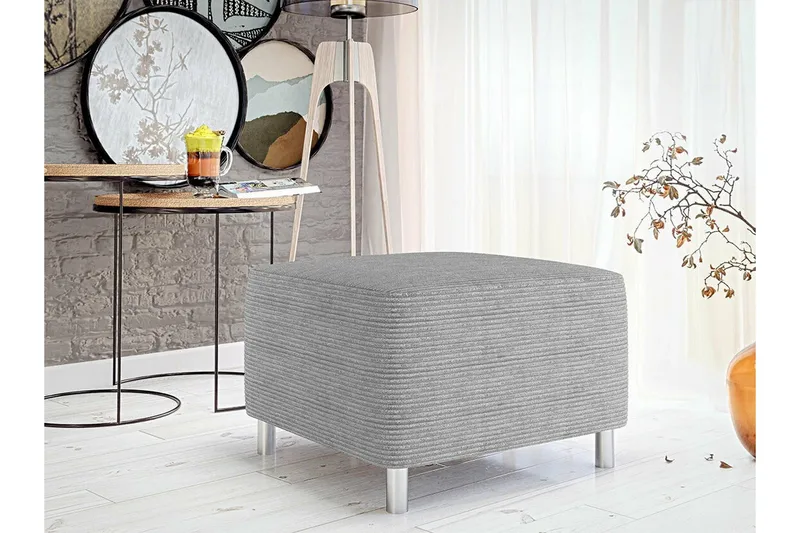 Kintore Fotpall 56 cm Light grey/Dark grey - Huonekalut - Tuoli & nojatuoli - Jakkara & jalkarahi - Rahi