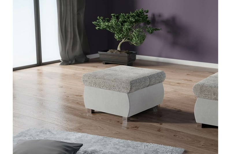 Kintore Fotpall 60 cm Light grey/Dark grey - Huonekalut - Tuoli & nojatuoli - Jakkara & jalkarahi - Rahi