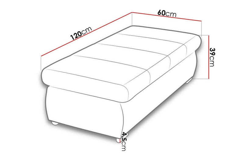 Kintore Fotpall 60 cm NO_BRAND Ljusgrå - Huonekalut - Tuoli & nojatuoli - Jakkara & jalkarahi - Rahi